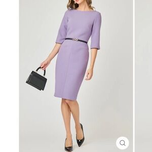 Purple midi sheath dress